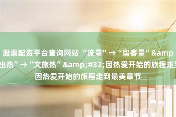 股票配资平台查询网站 “流量”→“留客量”&#32;“演出热”→“文旅热”&#32;因热爱开始的旅程走到最美章节